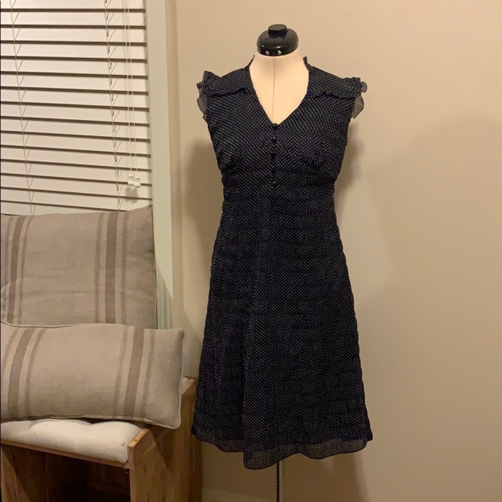 Black and white polka dot dress